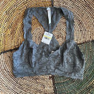 Free People Galloon Racerback Bralette Dark Gray